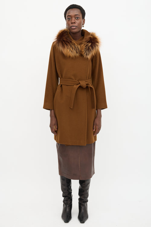 Max Mara Studio Wool Hooded Coat