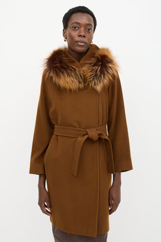 Max Mara Studio Wool Hooded Coat
