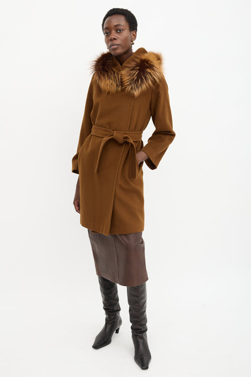 Max Mara Studio Wool Hooded Coat