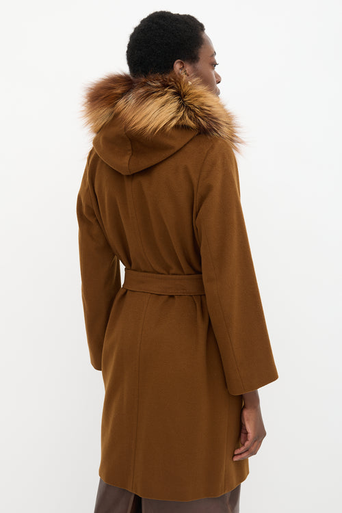 Max Mara Studio Wool Hooded Coat