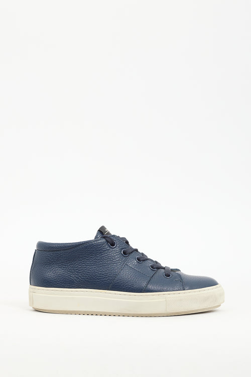 Max Mara Weekend Navy Leather Sneaker