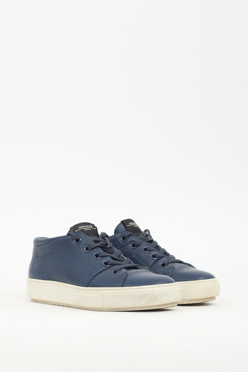 Max Mara Weekend Navy Leather Sneaker