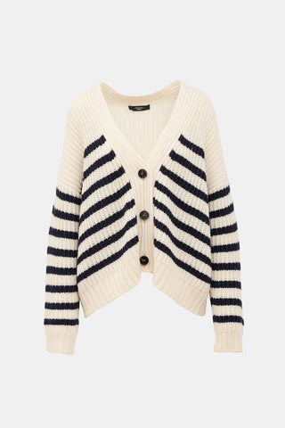Weekend Wool Stripe Cardigan