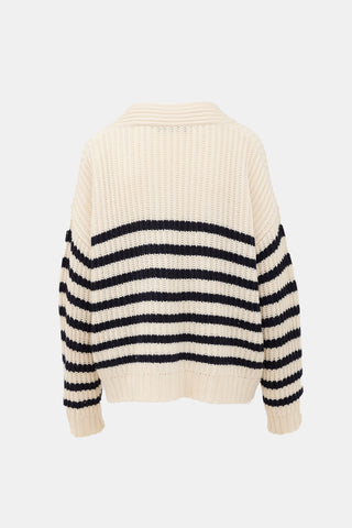 Weekend Wool Stripe Cardigan