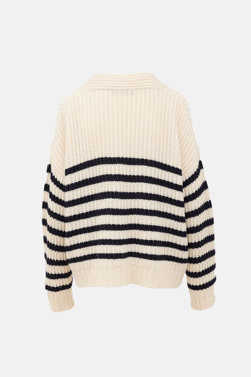 Weekend Wool Stripe Cardigan