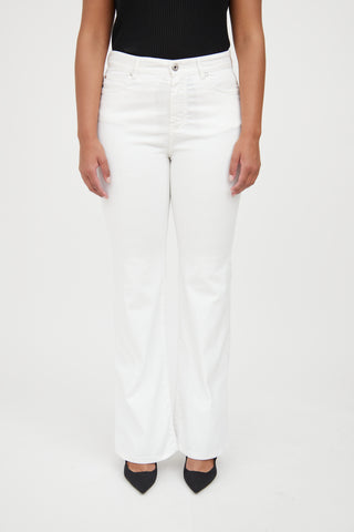 Max Mara White Flare Jean