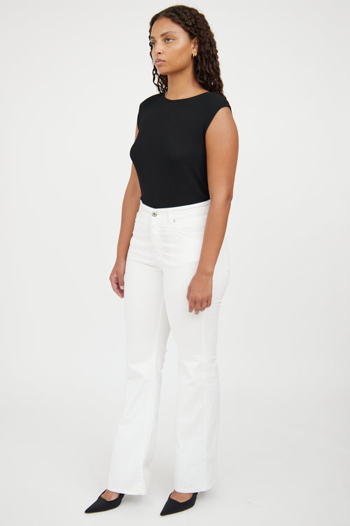 Max Mara White Flare Jean