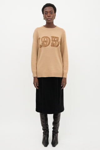 Max Mara Wool & Cashmere Embroidered Sweater