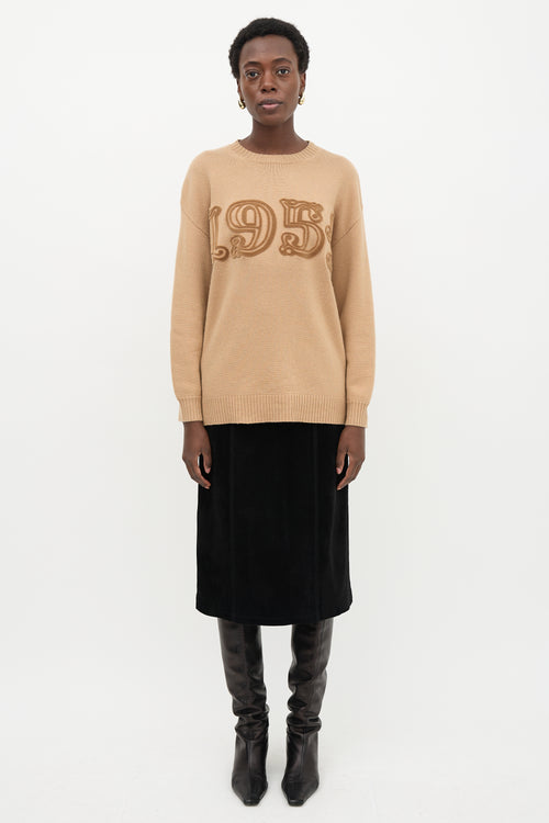 Max Mara Wool & Cashmere Embroidered Sweater