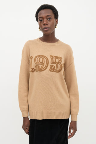Max Mara Wool & Cashmere Embroidered Sweater