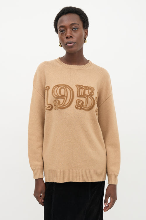 Max Mara Wool & Cashmere Embroidered Sweater
