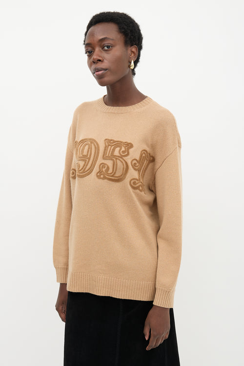 Max Mara Wool & Cashmere Embroidered Sweater