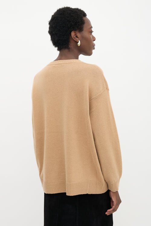Max Mara Wool & Cashmere Embroidered Sweater