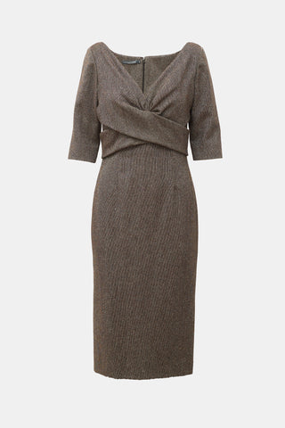 McQueen FW 2005 Wool Sheath Dress