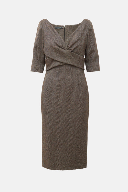 McQueen FW 2005 Wool Sheath Dress