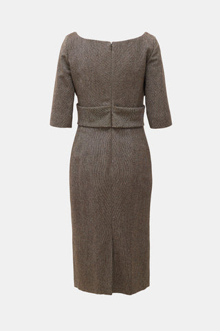 McQueen FW 2005 Wool Sheath Dress