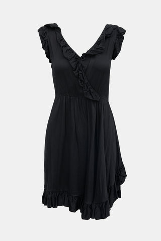McQueen 2006 Crinkled Silk Satin Dress