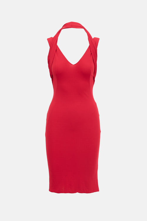 McQueen 2012 Knit Draped Dress