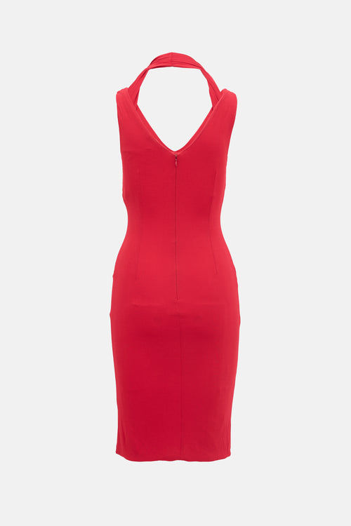 McQueen 2012 Knit Draped Dress