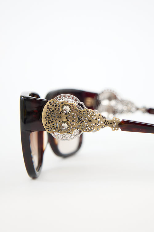 McQueen AM0060S Skull Square Sunglasses