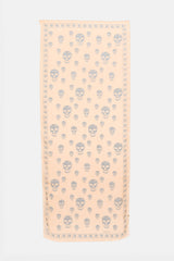 McQueen Silk Sheer Skull Scarf