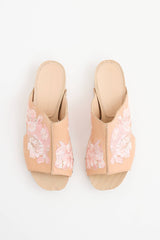 McQueen Floral Embroidered Clogs