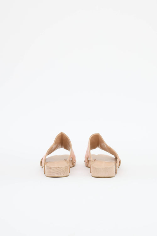 McQueen Floral Embroidered Clogs