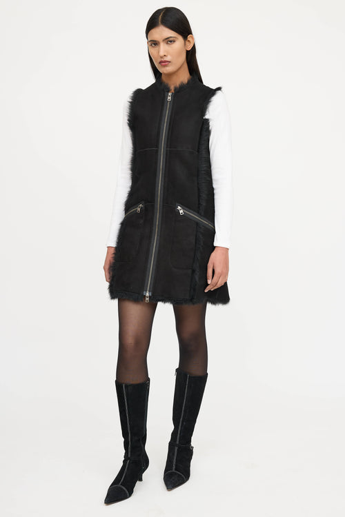 McQ Fur & Shearling Vest