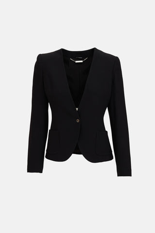 McQueen Collarless Blazer