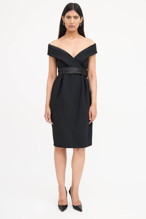 McQueen 2010 Off Shoulder Dress