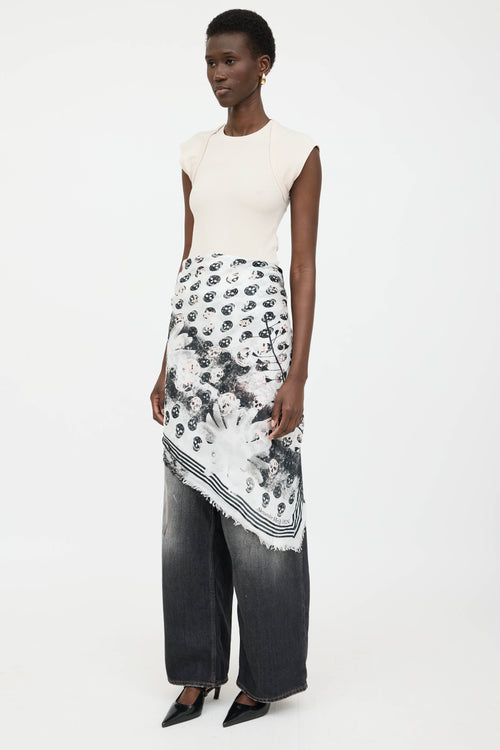 McQueen Solarized Skull Scarf