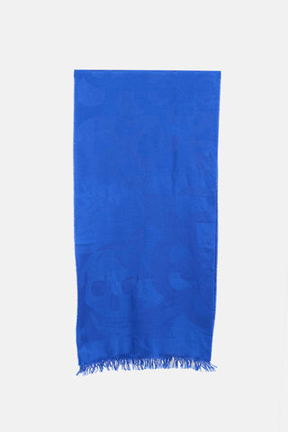 McQueen Wool Skull Clover Scarf
