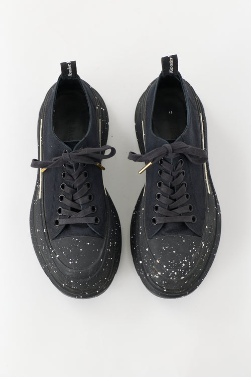 McQueen Canvas Speckled Tread Slick Sneaker
