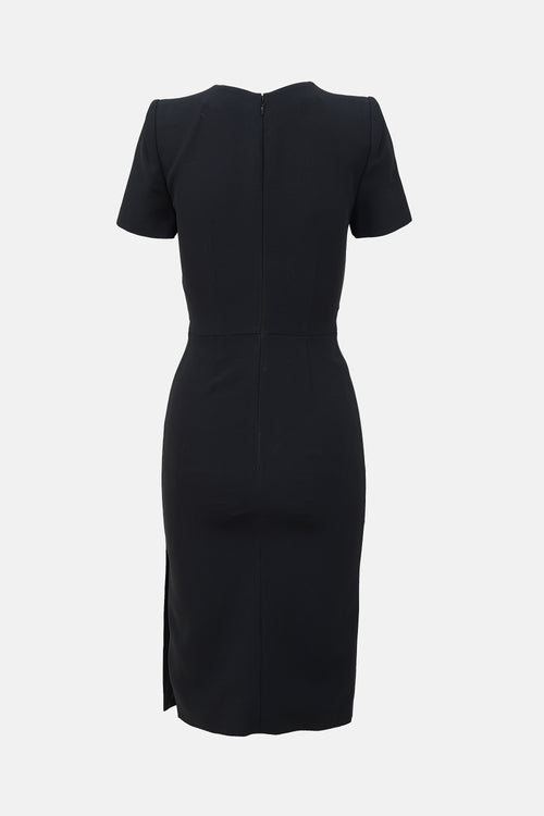 McQueen Crepe Sheath Dress