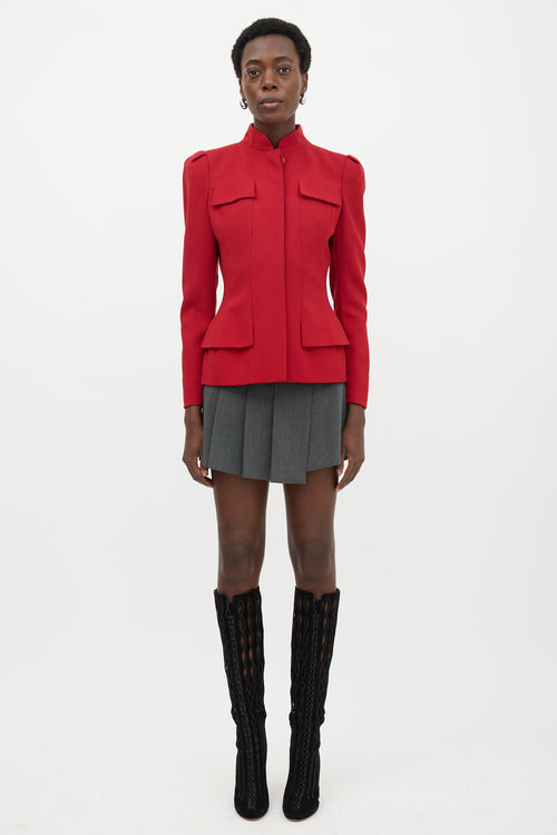 McQueen Crepe Wool Jacket