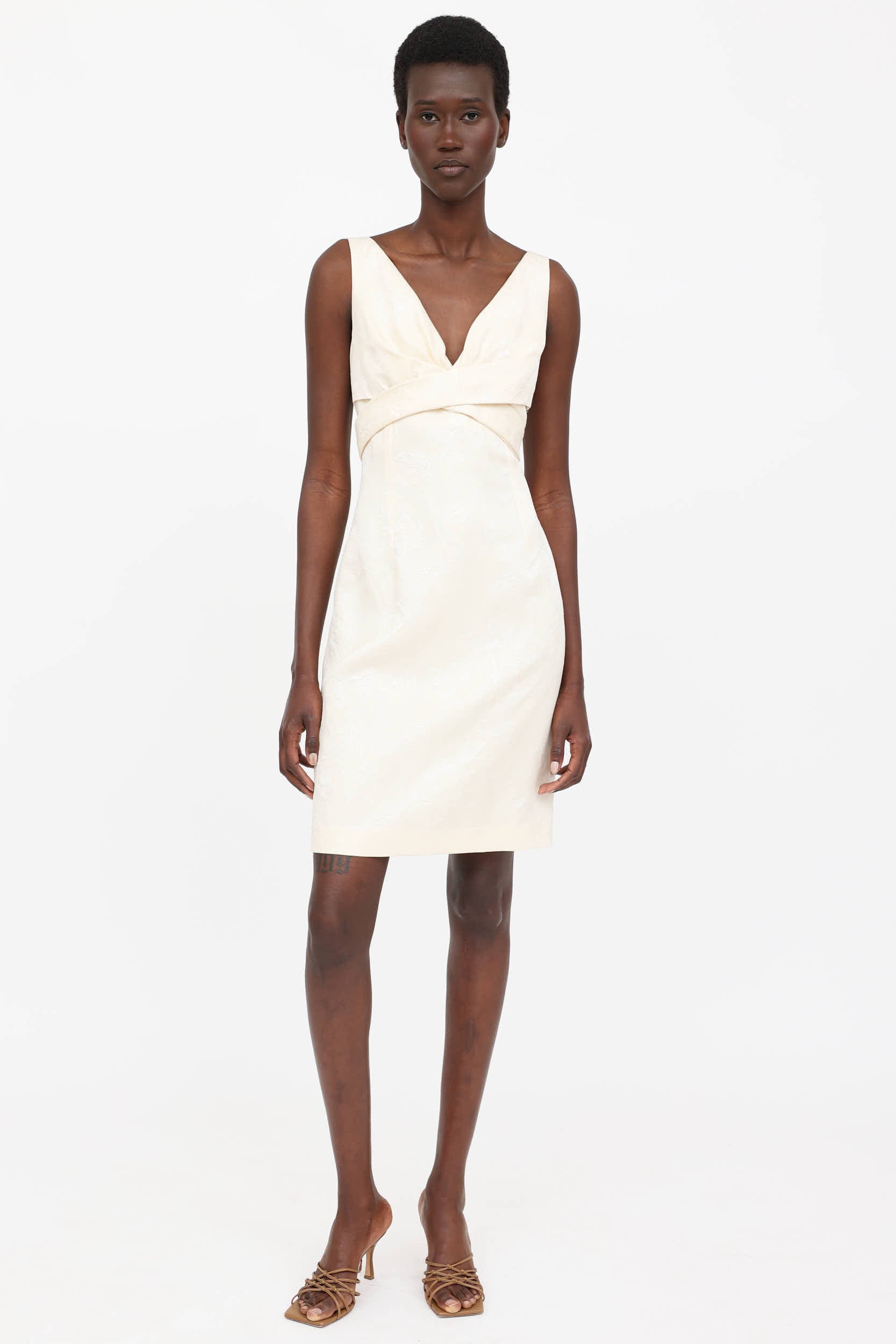 McQueen // FW 2005 Brocade Sleeveless Dress – VSP Consignment