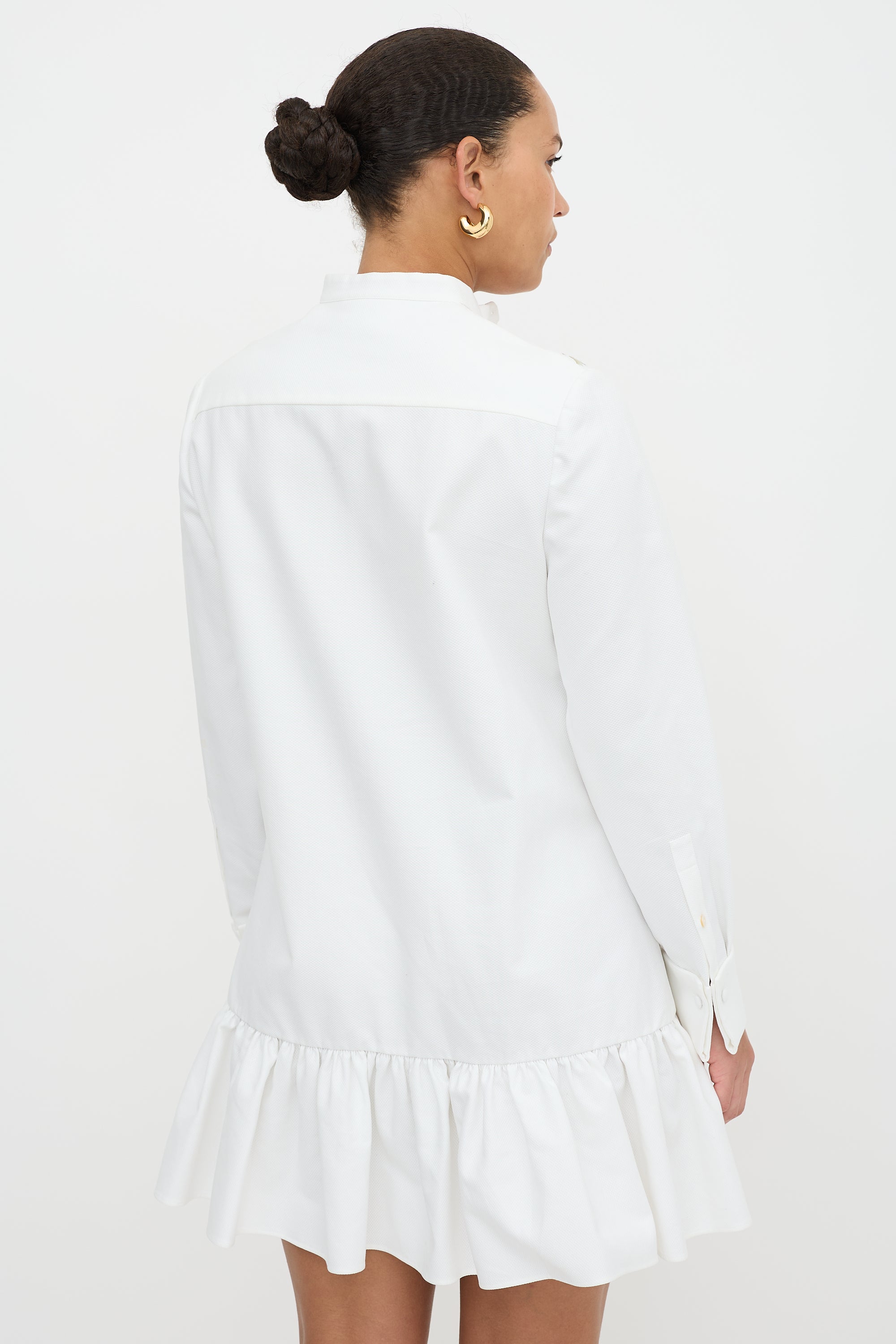 McQueen // Floral Embroidered Shirt Dress VSP Consignment McQueen // Floral Embroidered Shirt Dress VSP Consignment