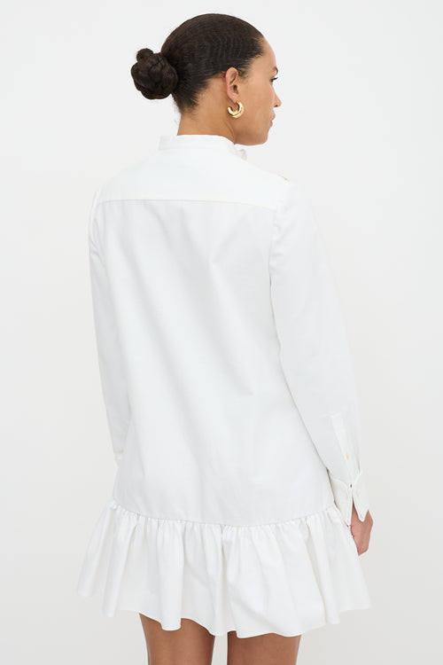 McQueen Floral Embroidered Shirt Dress