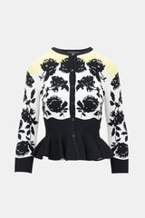 McQueen Floral Intarsia Cardigan