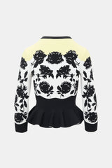 McQueen Floral Intarsia Cardigan