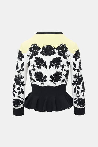 McQueen Floral Intarsia Cardigan