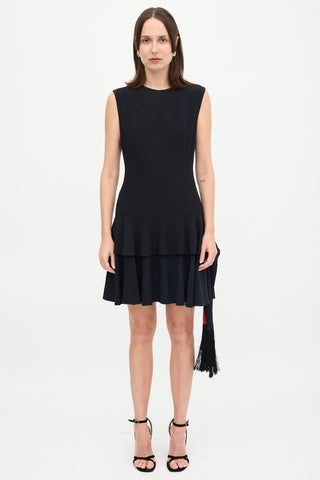 McQueen Fringe Sash Dress
