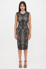 McQueen Jersey Honeycomb Dress
