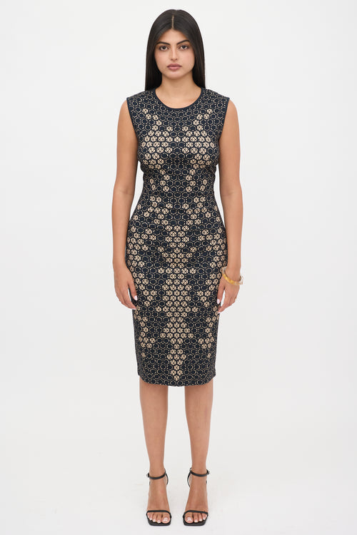McQueen Jersey Honeycomb Dress
