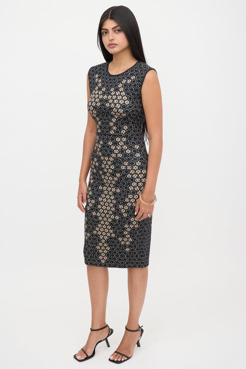 McQueen Jersey Honeycomb Dress