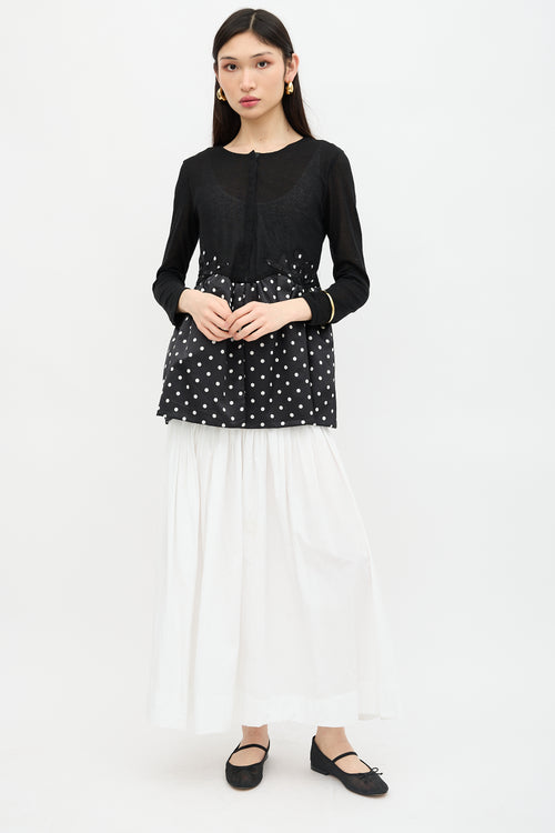 Knit Polka Dot Top