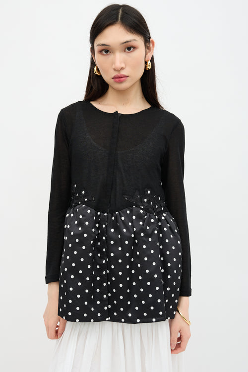 Knit Polka Dot Top