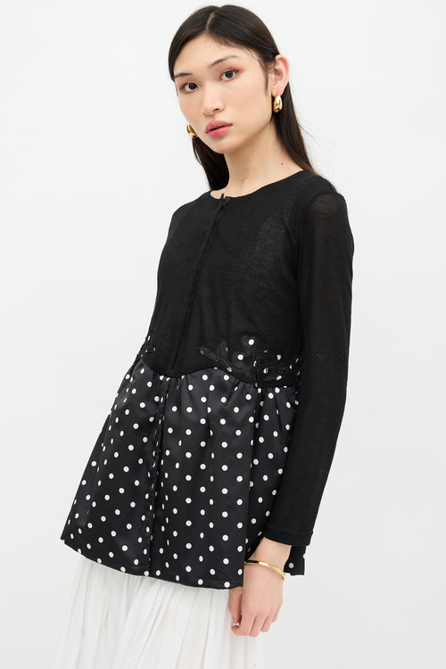 Knit Polka Dot Top
