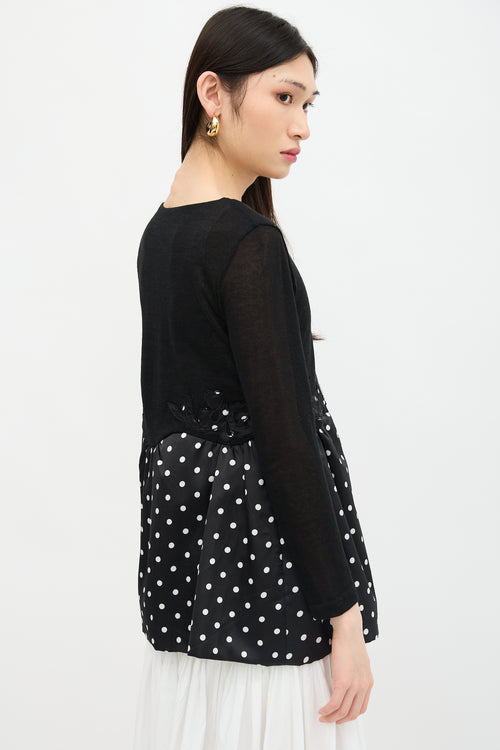 Knit Polka Dot Top