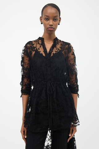 McQueen Lace Hi-Low Shirt